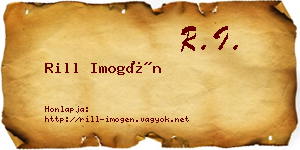 Rill Imogén névjegykártya